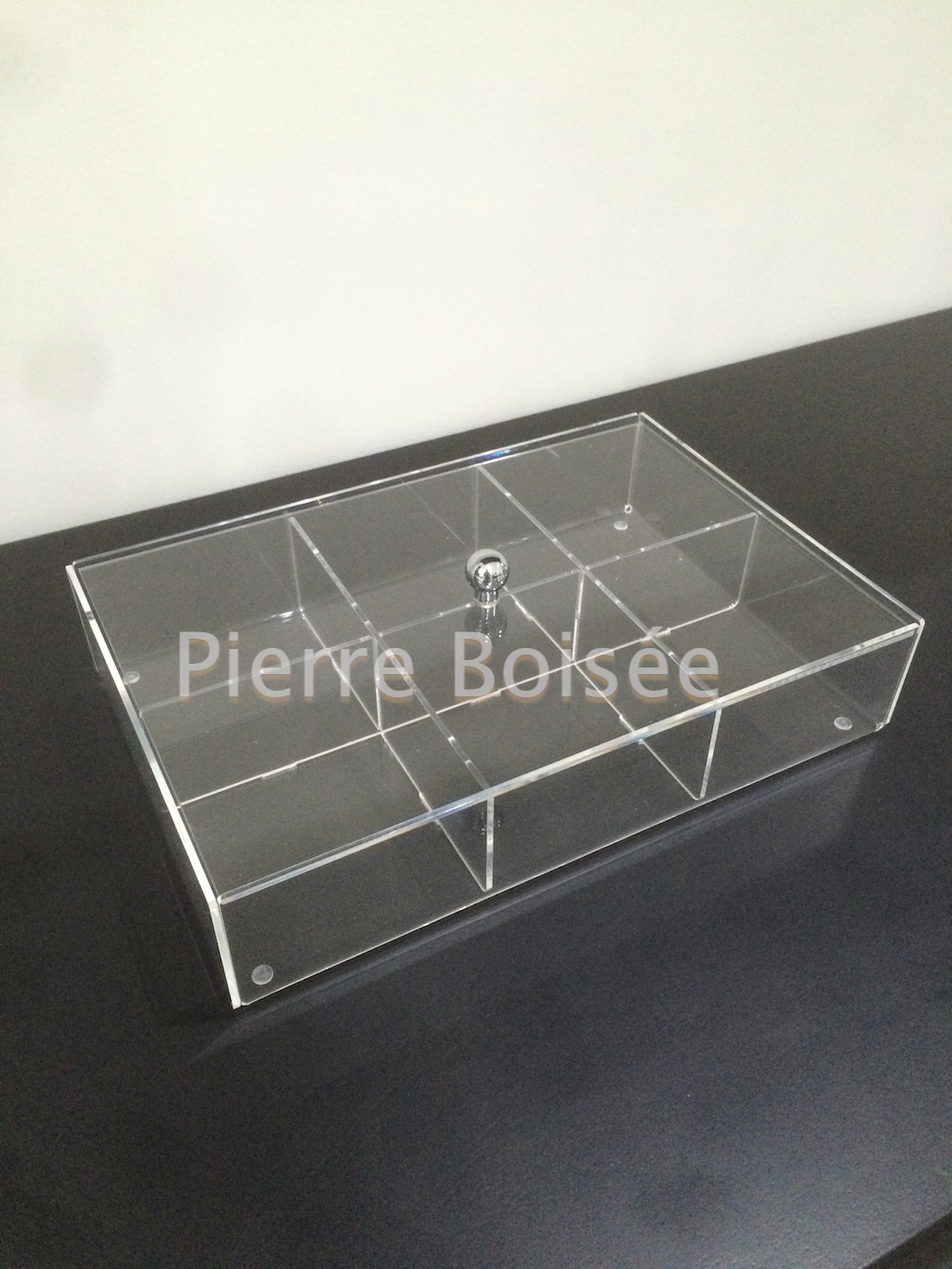 Plexiglass : BOITE 6 COMPARTIMENTS PLEXI - Pierre Boisée